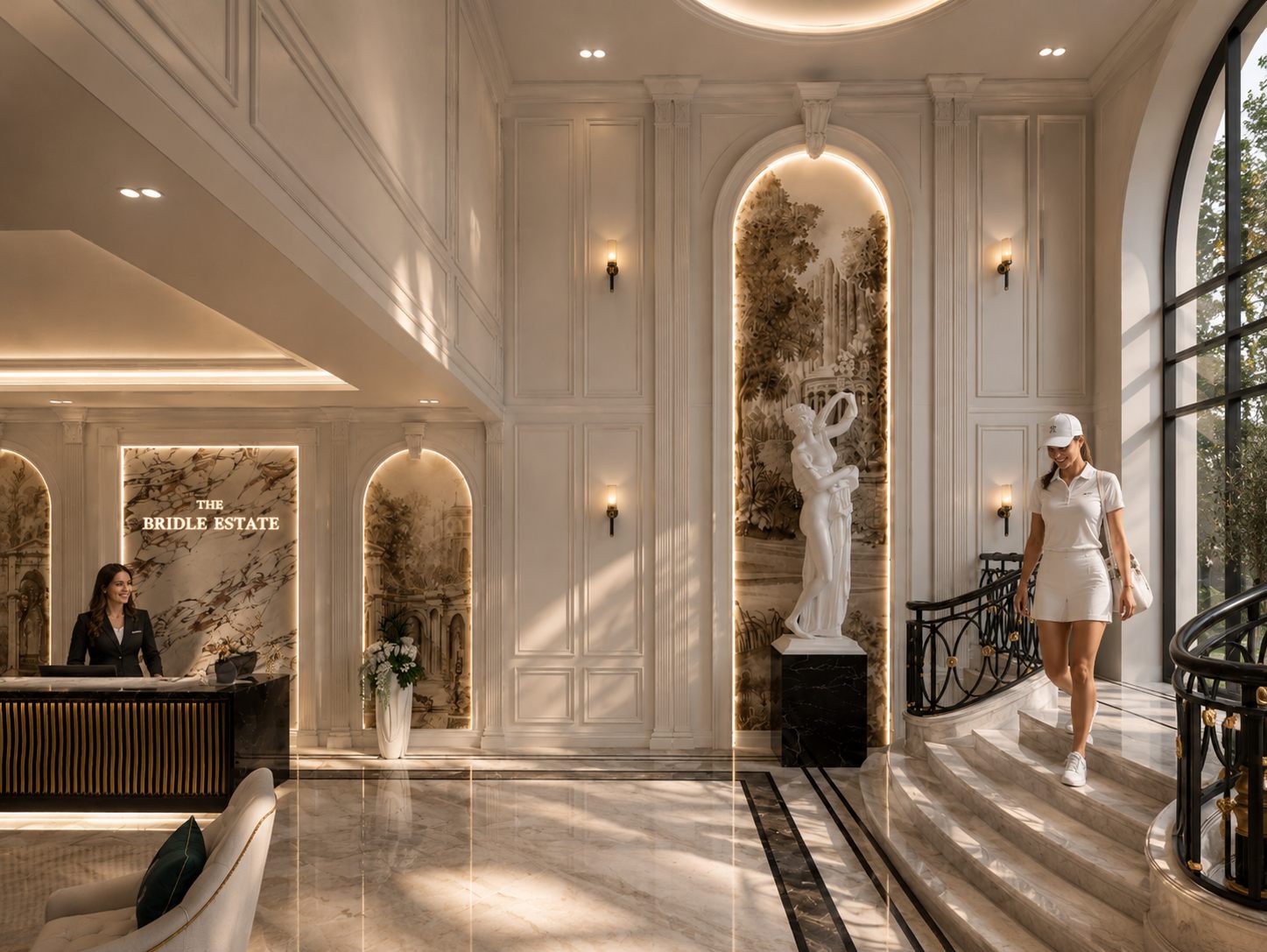 The Bridle Estate concierge lobby rendering
